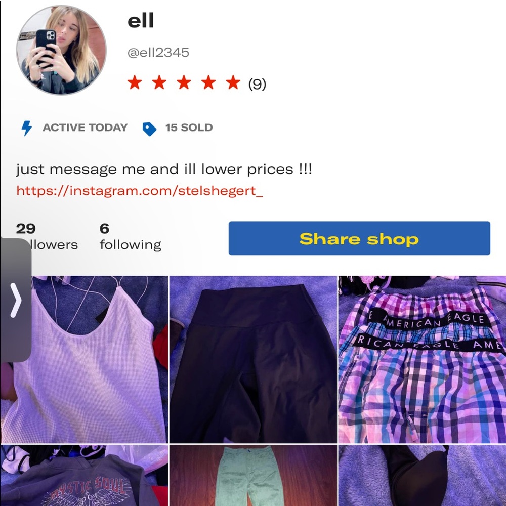 check out my depop!!! https://depop.com/ell2345